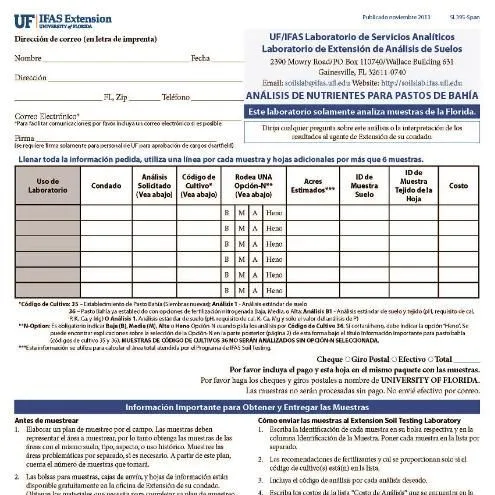 thumbnail for publication: Análisis de Nutrientes para Pastos de Bahía